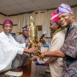 Group Dynamics Competition; NSE Osogbo Presents Trophy to Osun State Governor Aregbesola