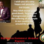 NIMechE FELICITATE WITH NIGERIAN MUSLIM UMMAH ON EID’L KABIR CELEBRATION