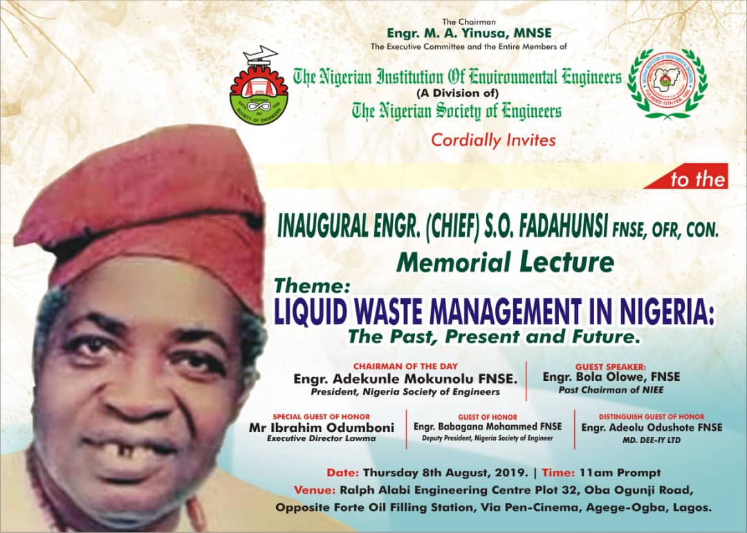 Engineers Set to Honour iconic Engineer Samuel Fadahunsi with a memorial Lecture in Lagos