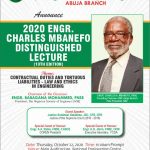 Justice Galadima to deliver 2020 Charles Mbanefo Distinguished lecture as Law and Ethics in Engineering take center stage