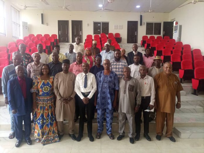 Group Picture of Vice Chancellor Summit University and counterpart at Federal Polytechnics Offa